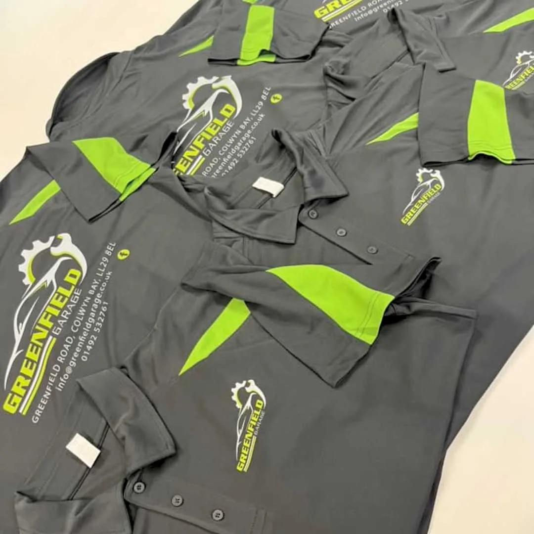 Branded polo shirts with company logo for teams — polo shirt printing Orpington