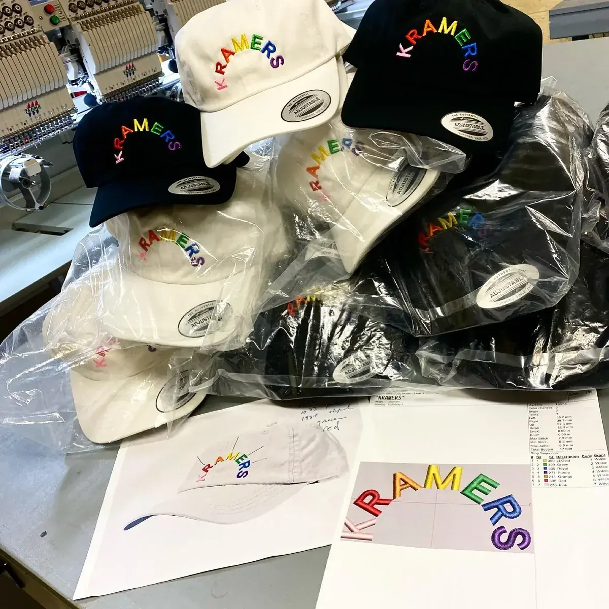 Embroidery production for company uniforms — workwear printing Kent